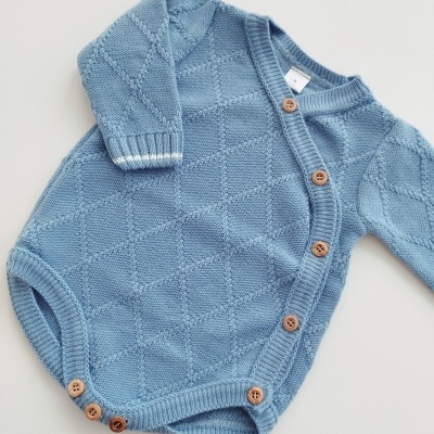 Conjunto de 3 Peças para Bebé – Fofo Azul, Body e Collant