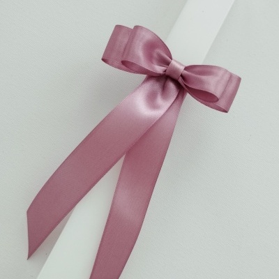 Vela Batismo Quadrada Rosa Velho