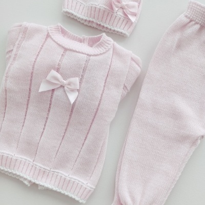 Conjunto em Malha para Bebé  3 Peças