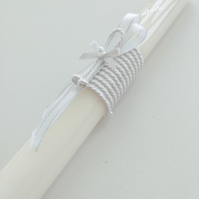 Vela Batismo Redonda Branca