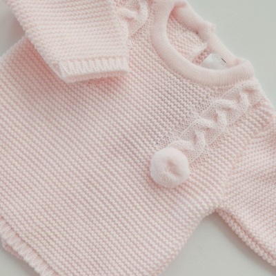 Conjunto em malha para bebé Rosa Bebé Conjunto em malha para bebé Rosa Bebé