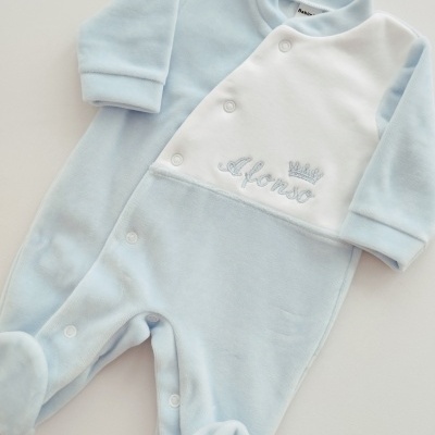 Conjunto Primeira Roupinha Personalizado Azul