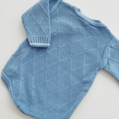 Conjunto de 3 Peças para Bebé – Fofo Azul, Body e Collant