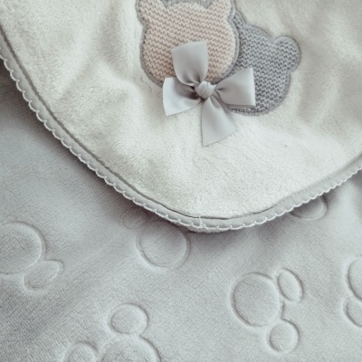 Manta polar para bebé Cinza