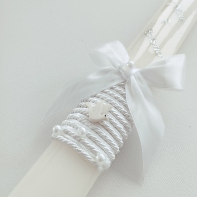 Vela Batismo Oval Branca Vela Batismo Oval Branca