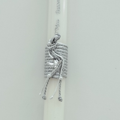 Vela Batismo Redonda Cinza Vela Batismo Redonda Cinza