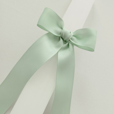 Vela Batismo Quadrada Verde água