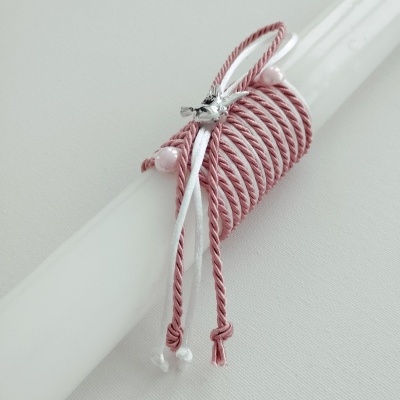 Vela Batismo Redonda Rosa Velho