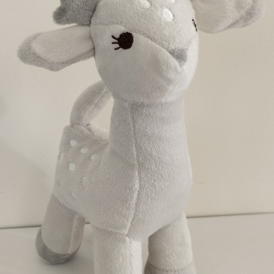 Peluche Veado para Bebé Cinza