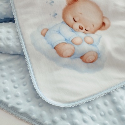 Manta polar para bebé Azul