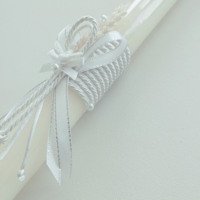 Vela Batismo Redonda Branca