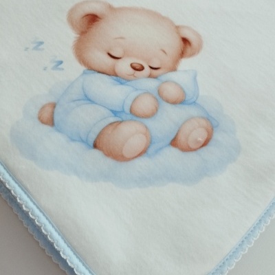 Manta polar para bebé Azul