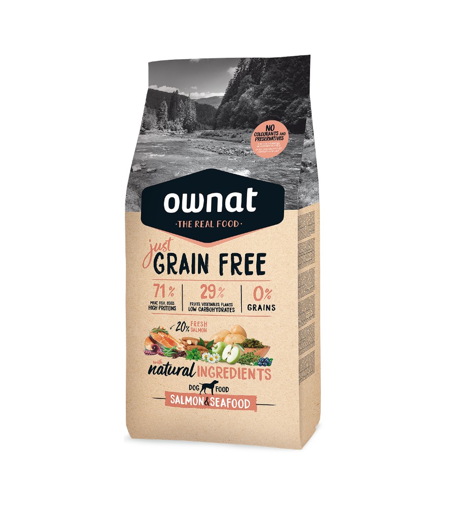 Amostra (200g) Ownat just grain free salmon & seafood Amostra (200g) Ownat just grain free salmon & seafood