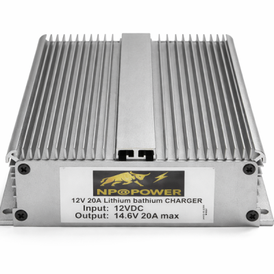 🔋 DC-DC CHARGER 20A 12V → 12V LiFePO₄ NP@POWER – Gama Premium+