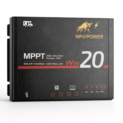 Controlador de Carga Solar MPPT 20A 12V / 24V NP@POWER Premium – Bluetooth