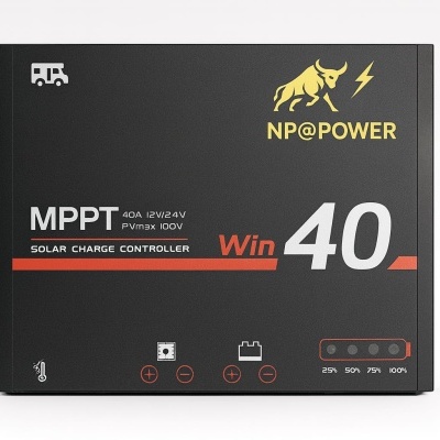Controlador de Carga Solar MPPT 40A 12V / 24V NP@POWER Premium – Bluetooth
