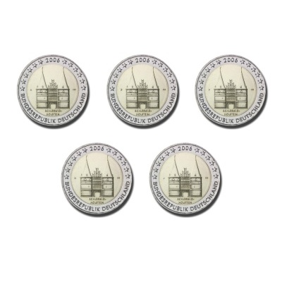 Alemanha 2 euro 2006 Holstentor (5 moedas)