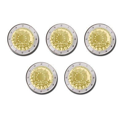 Alemanha 2 euro 2015 Bandeira (5 moedas)