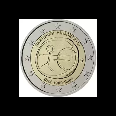 Grecia 2 Euros 10 Aniversário da UEM 2009