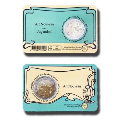 Bélgica 2 euro 2023  Ano da Arte Nova (art nouveau)