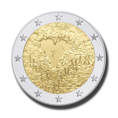 Finlandia 2 euro 2008 Direitos Humanos