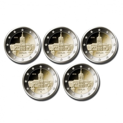 Alemanha 2 euro 2018 Berlim (5 moedas)
