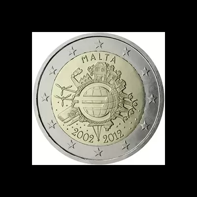 Malta 2 euro TYE 10 anos do euro 2012
