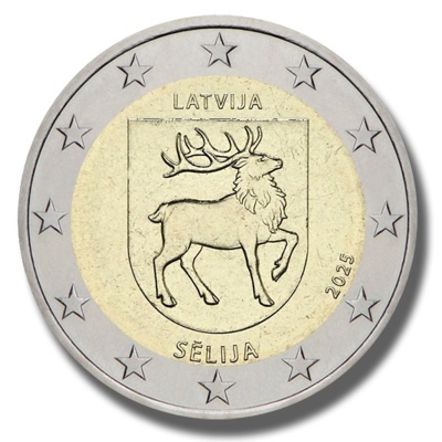 Letónia 2 euro 2025 Selija