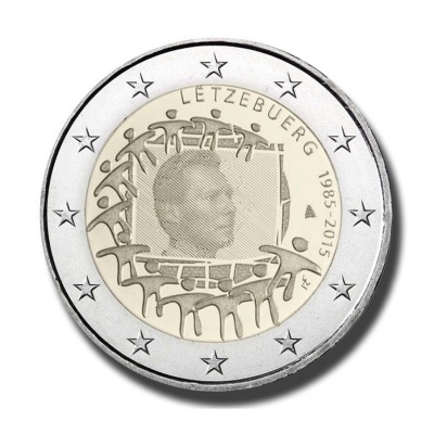 Luxemburgo 2 euro 2015 Bandeira