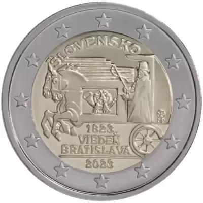 ESLOVÁQUIA 2023  200.º aniversário do início do serviço de correio expresso em carruagens puxadas a cavalo entre Viena e Bratislava