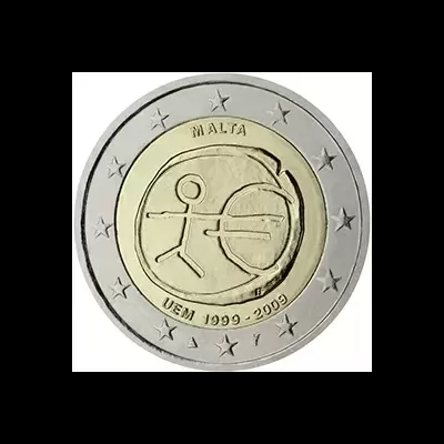Malta 2 Euros 10 Aniversário da UEM 2009