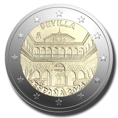 Espanha 2 euro 2024  Catedral Sevilha