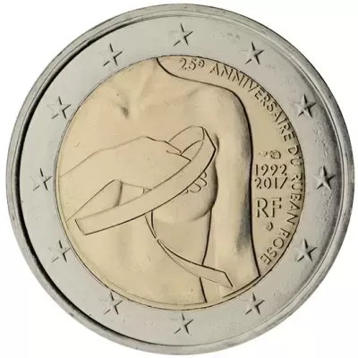 França 2017  25.º aniversário do laço cor‑de‑rosa, símbolo da luta contra o cancro da mama