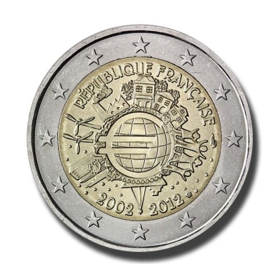 França 2 euro 2012 TYE 10 anos do euro