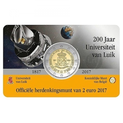 Bélgica 2 euro 2017 Bicentenário da Universidade de Liège