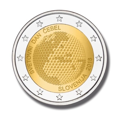 Eslovénia 2 euro 2018 Dia Mundial das Abelhas