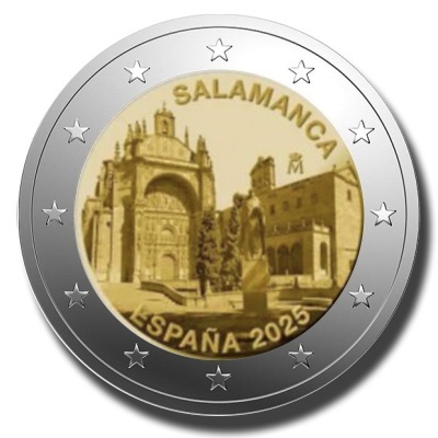 Espanha 2 euro 2025  Salamanca