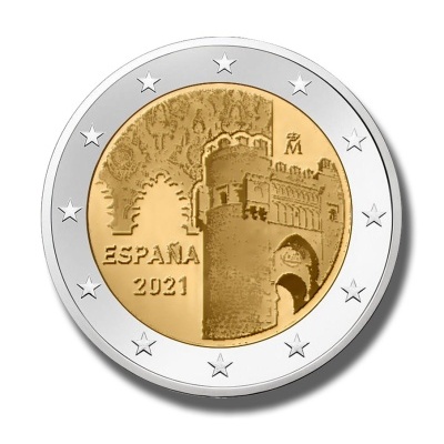 Espanha 2 euro 2021 Toledo Cidade Histórica Toledo
