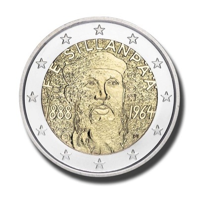 Finlândia 2 euro 2013 Vencedor Prémio Nobel F. E. Sillanpaa