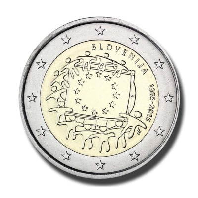 Eslovénia 2 euro 2015 Bandeira