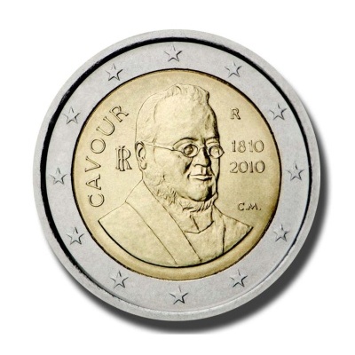 Itália 2 euro 2010 Nascimento do Conde de Cavour
