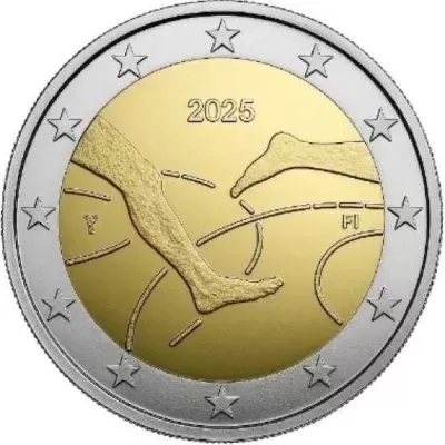 Finlândia 2 euro 2025  Atletismo na Finlândia e Suécia