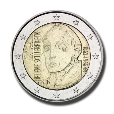 Finlândia 2 euro 2012 150 anos do nascimento Helene Schjerfbeck