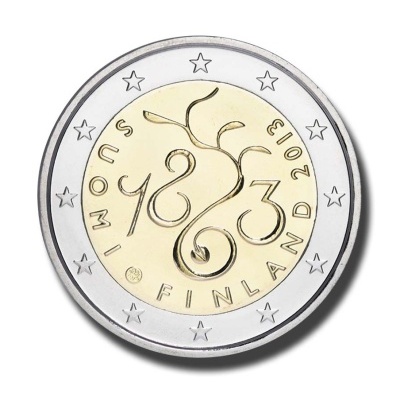 Finlândia 2 euro 2013 150 Anos do Parlamento Finlândia