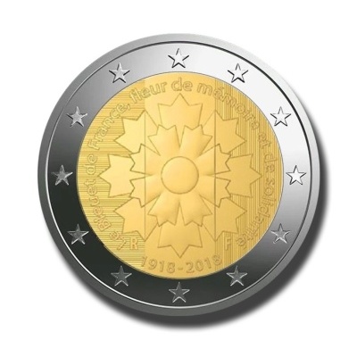 França 2 euro 2018 Centáurea azul de França (Bleuet de France)