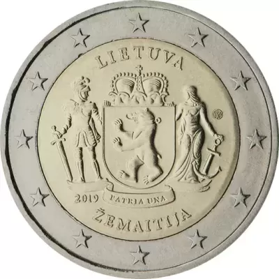 Lituânia 2 euro 2019 Zemaitija / Samogitia