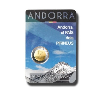 Andorra 2 euro 2017  O país dos Pirenéus
