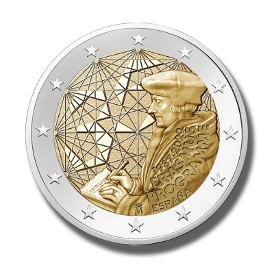 Espanha 2 euro 2022  35 anos do programa Erasmus