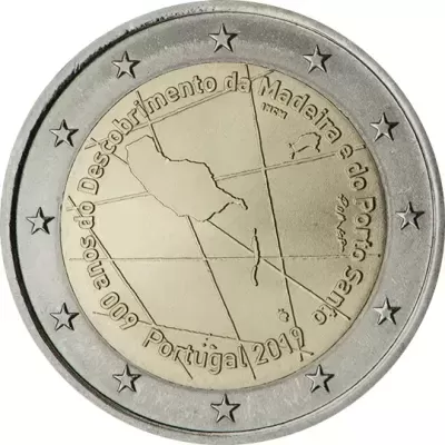 Portugal 2 euro 2019  600 anos Arquipélago da Madeira