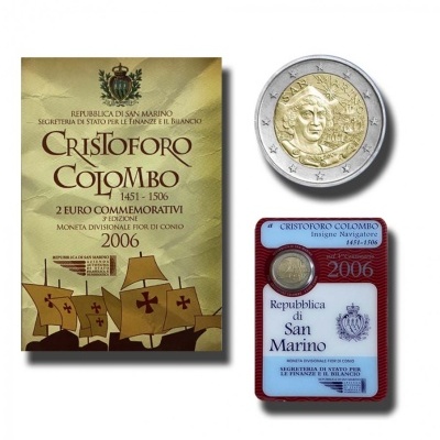 Sao Marino 2 Euro Cristóvão Colombo 2006